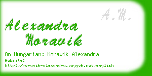 alexandra moravik business card